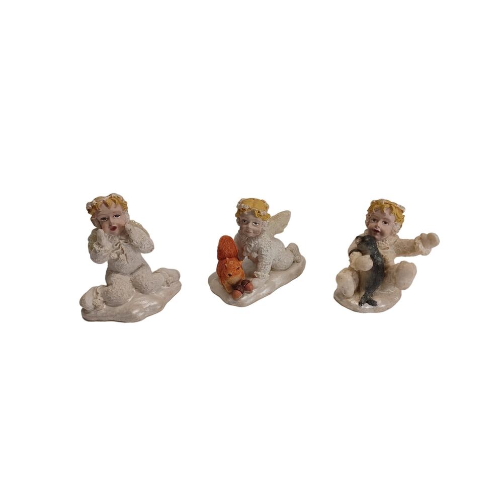 3‎ Vintage Snow Angel Figurines 4"